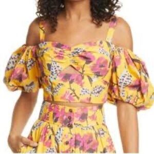 ALC Melody New with Tags Cropped Cotton Blend Floral Top